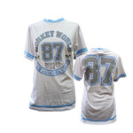 VARSITY T-SHIRT WHITE, GREY & BLUE